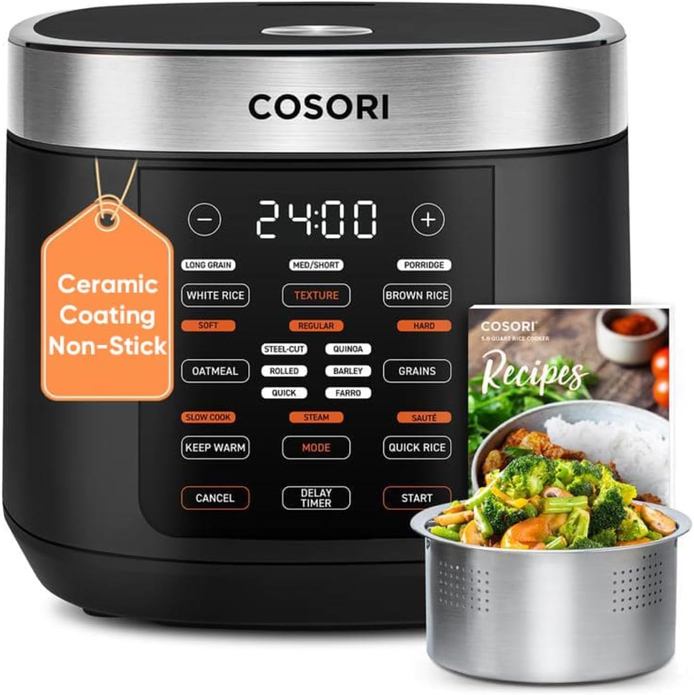 COSORI 10-Cup Fuzzy Logic Rice Cooker