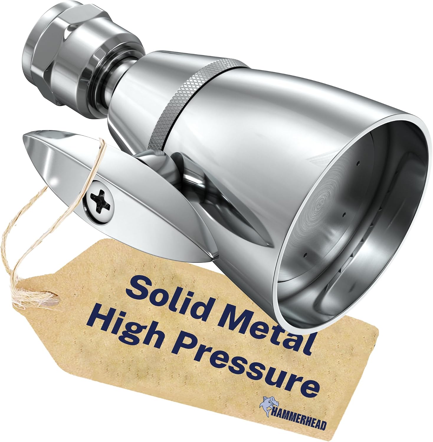 HammerHead Showers 2-Inch Solid Metal High Pressure Shower Head