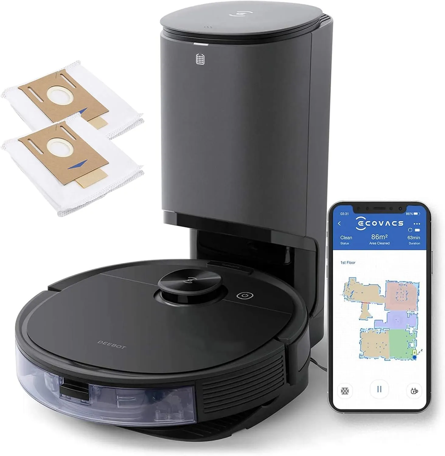 ECOVACS Deebot N8 Pro+ Robot Vacuum and Mop