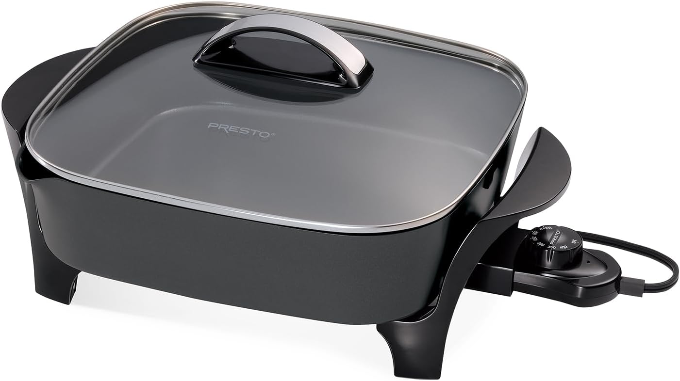 Presto 07117 12-Inch Electric Skillet with Glass Cover