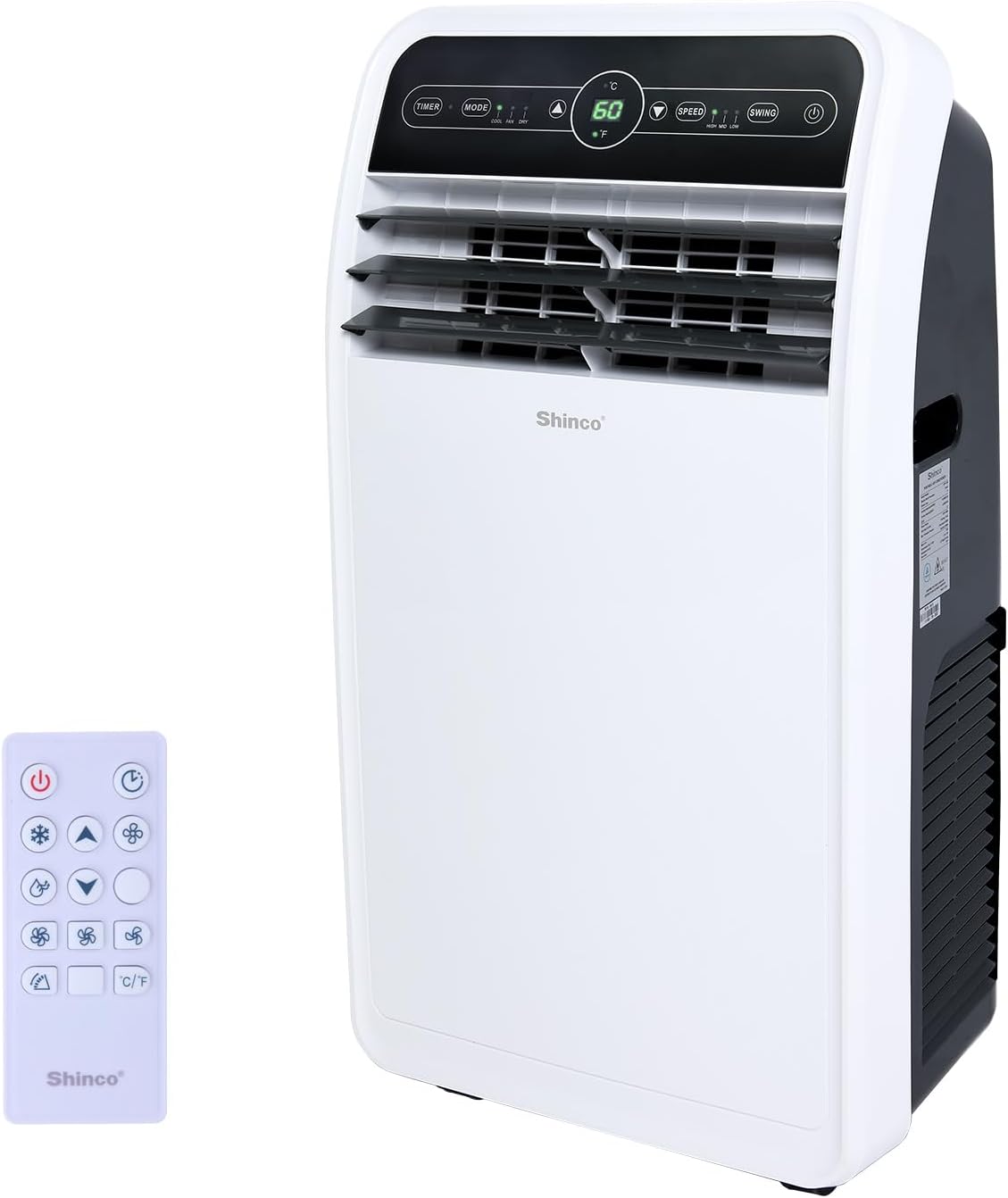 Shinco 12,000 BTU (7,500 BTU SACC) Portable Air Conditioner