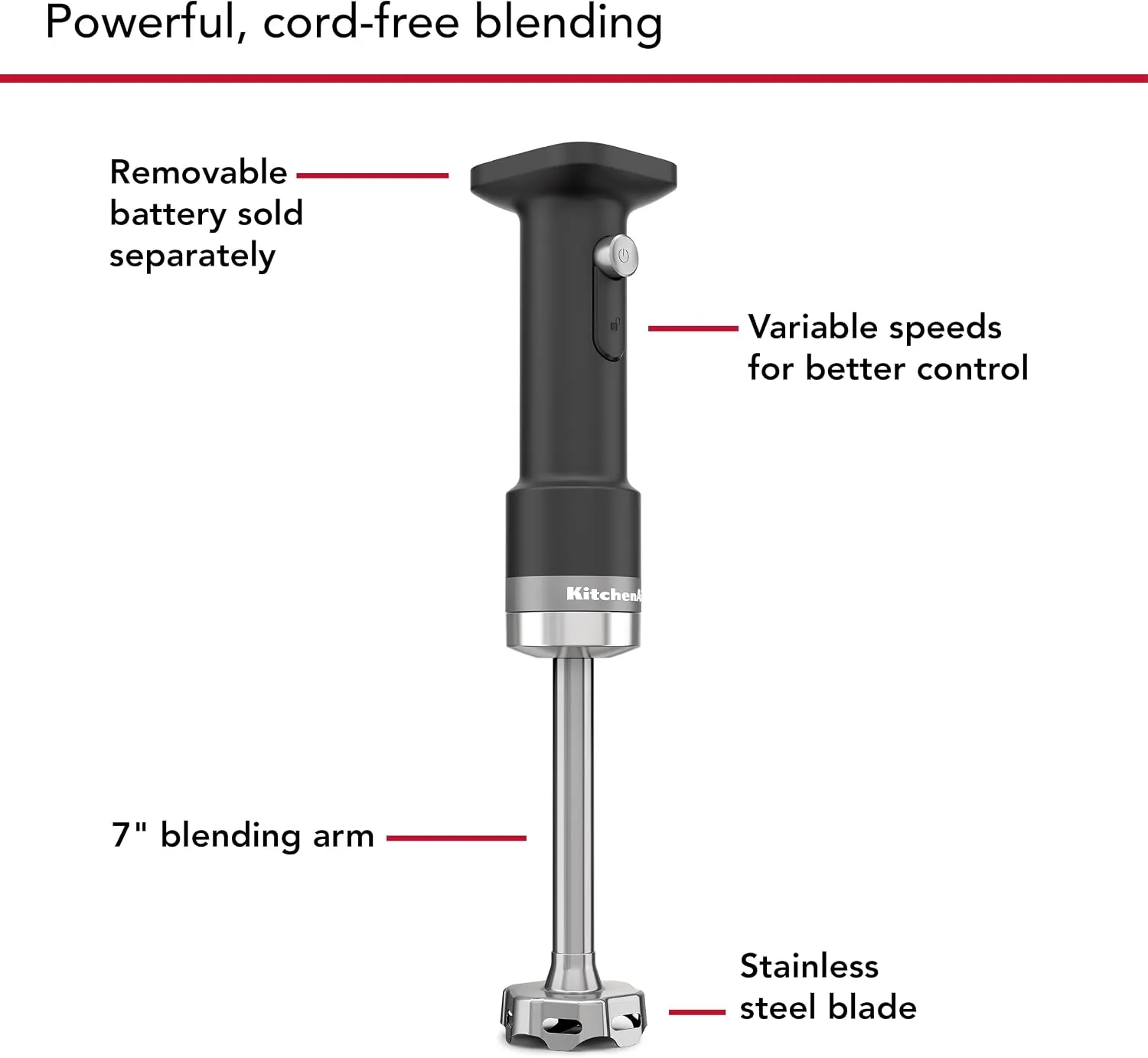 KitchenAid Go Cordless Hand Blender, KHBRV71