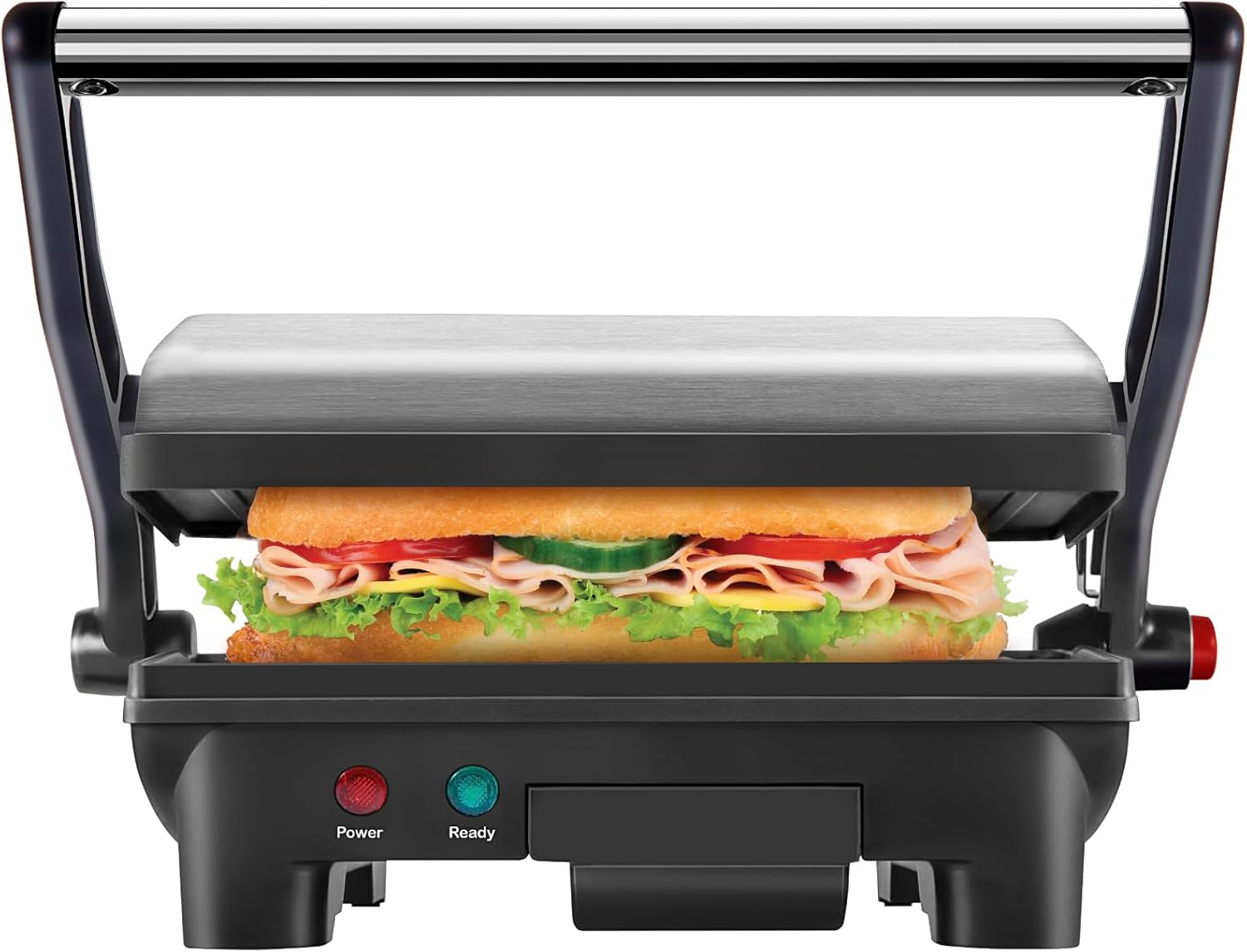 Chefman Compact 2-Slice Panini Press Grill, 180 Degrees