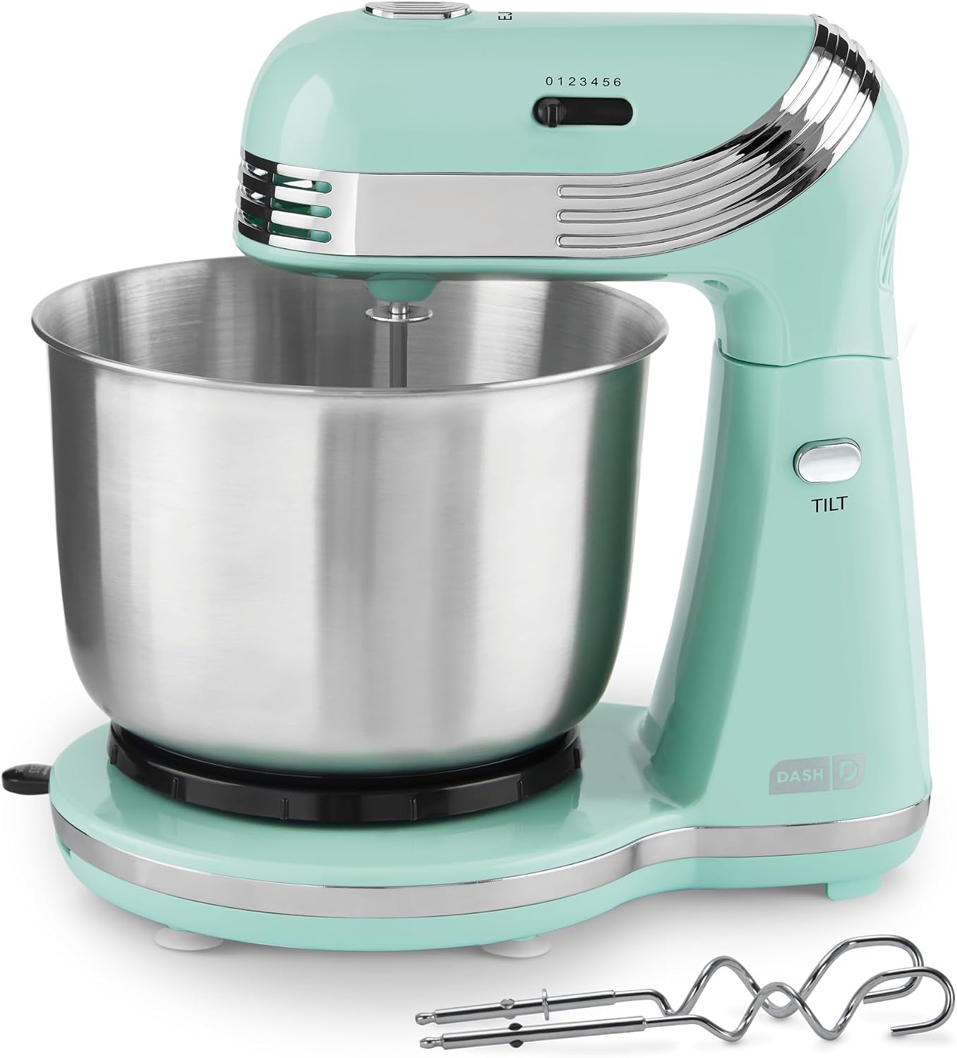Dash Everyday Compact 3-Quart Tilt-Head Stand Mixer, Aqua