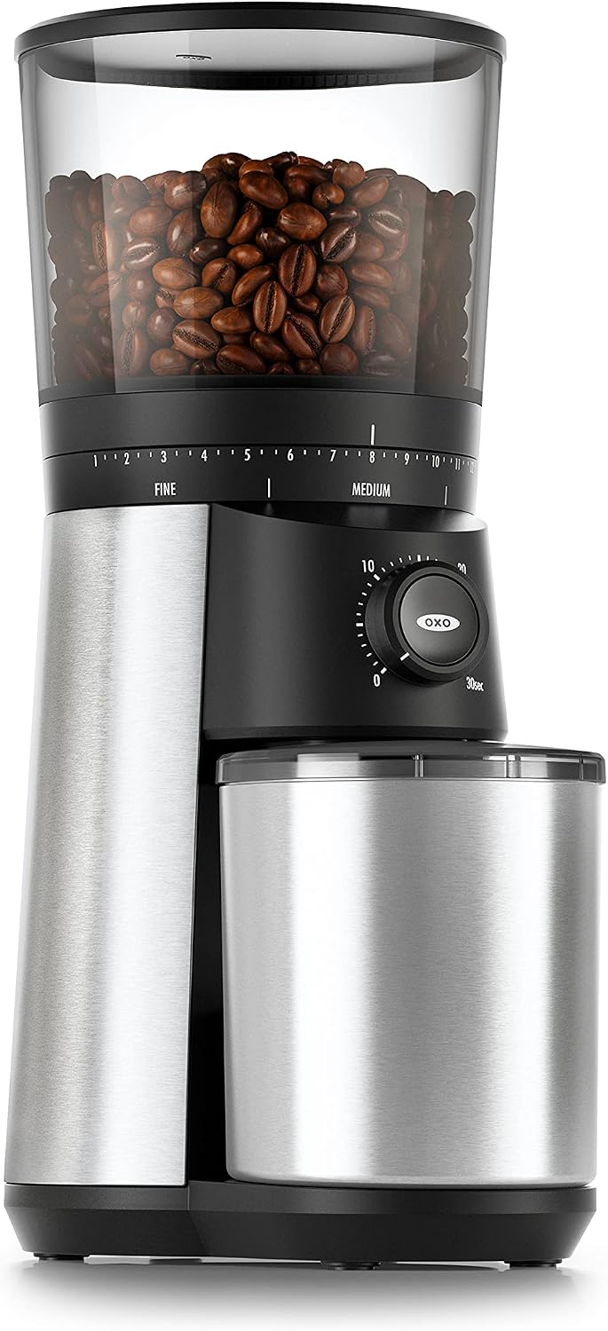 OXO Brew Conical Burr Electric Coffee Bean Grinder - 12 Oz, Silver