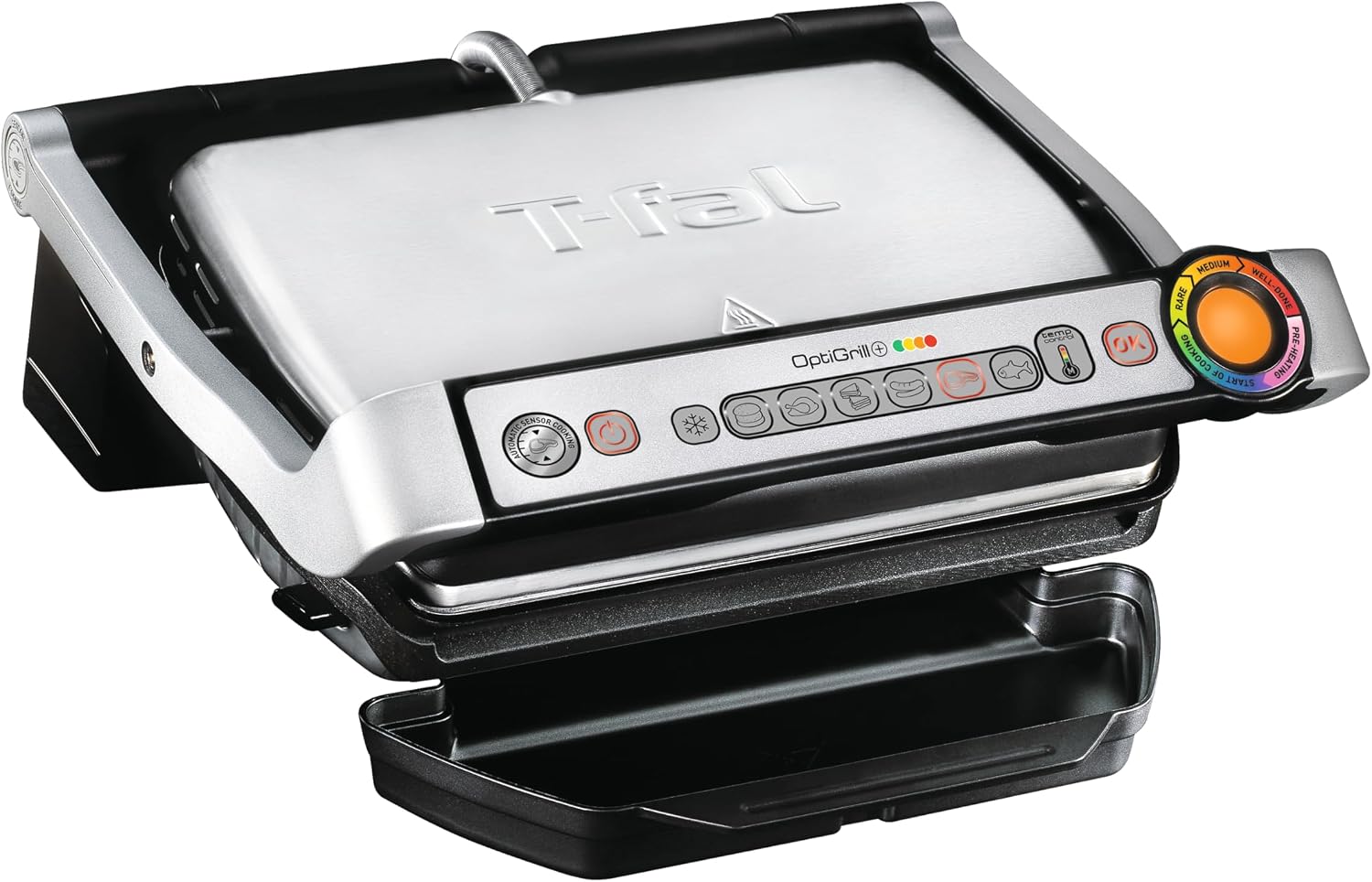 T-Fal OptiGrill Indoor Panini Press Grill, 6 Programs