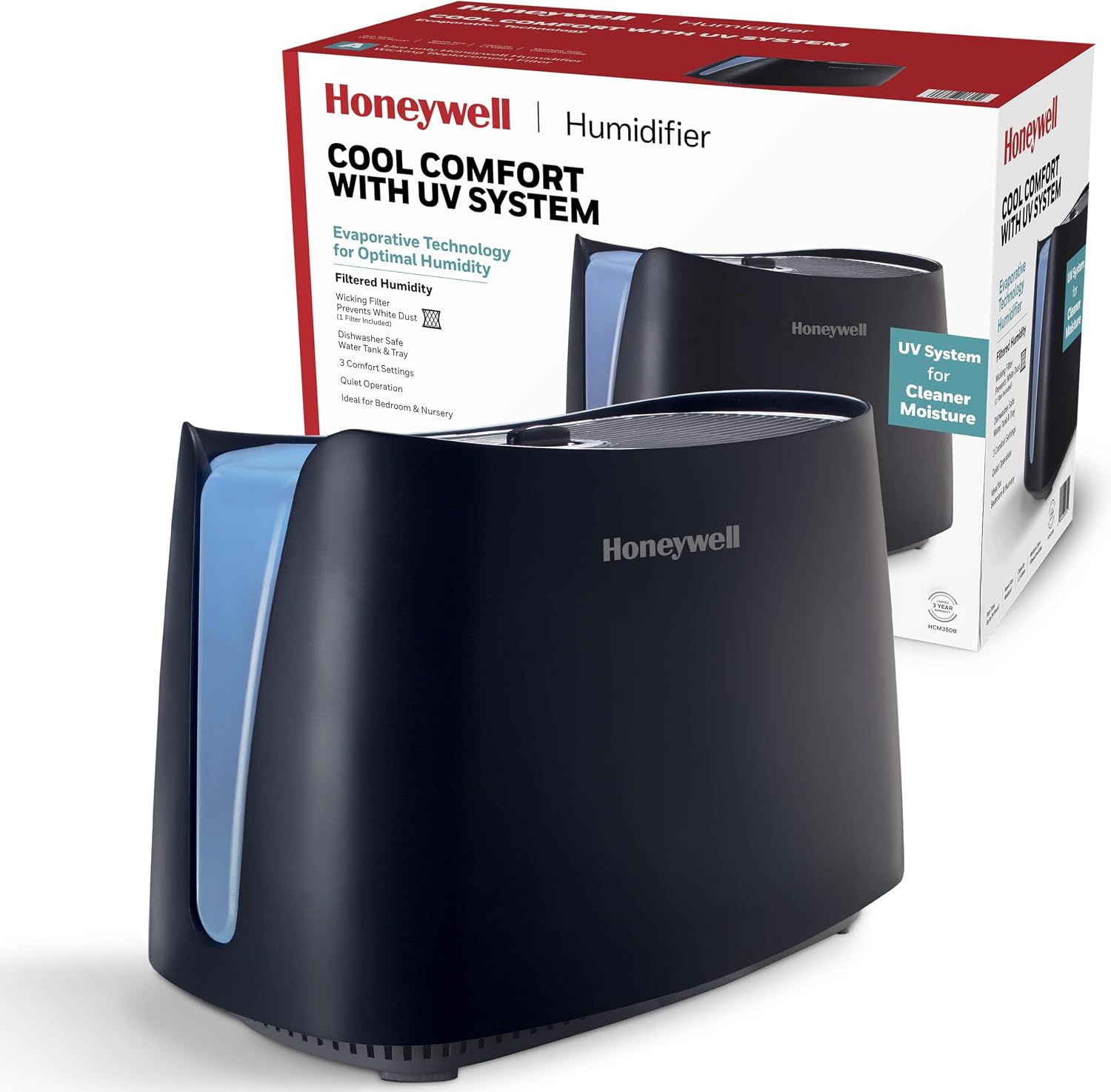 Honeywell HCM-350 Germ Free Cool Moisture Humidifier, 1.1 Gallon