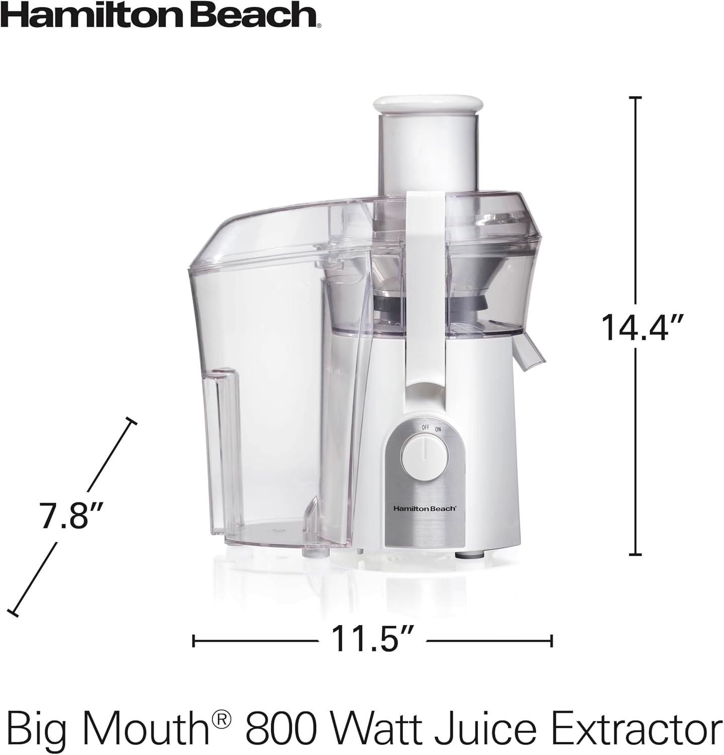 Hamilton Beach Big Mouth Centrifugal Juicer, 3-Inch Chute