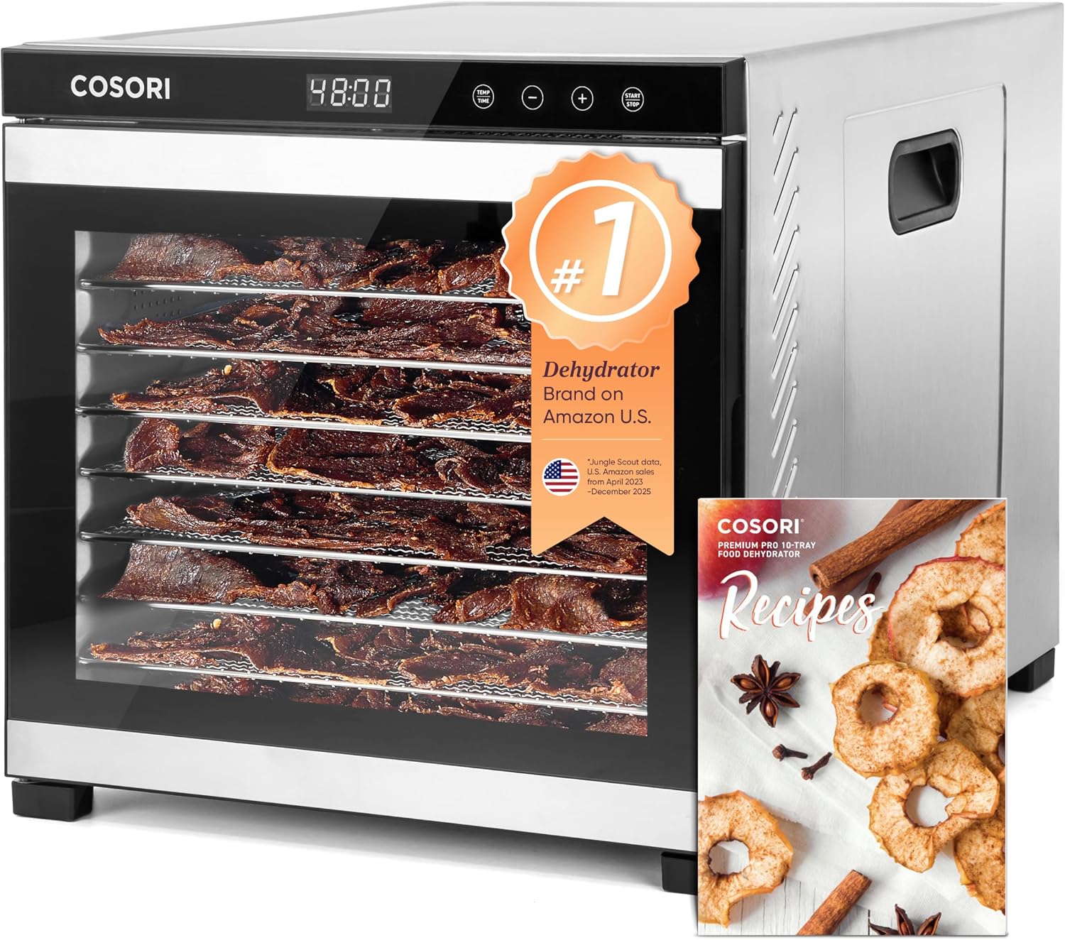 COSORI Food Dehydrator, 10 Stainless Steel Trays, 16.2 ft²