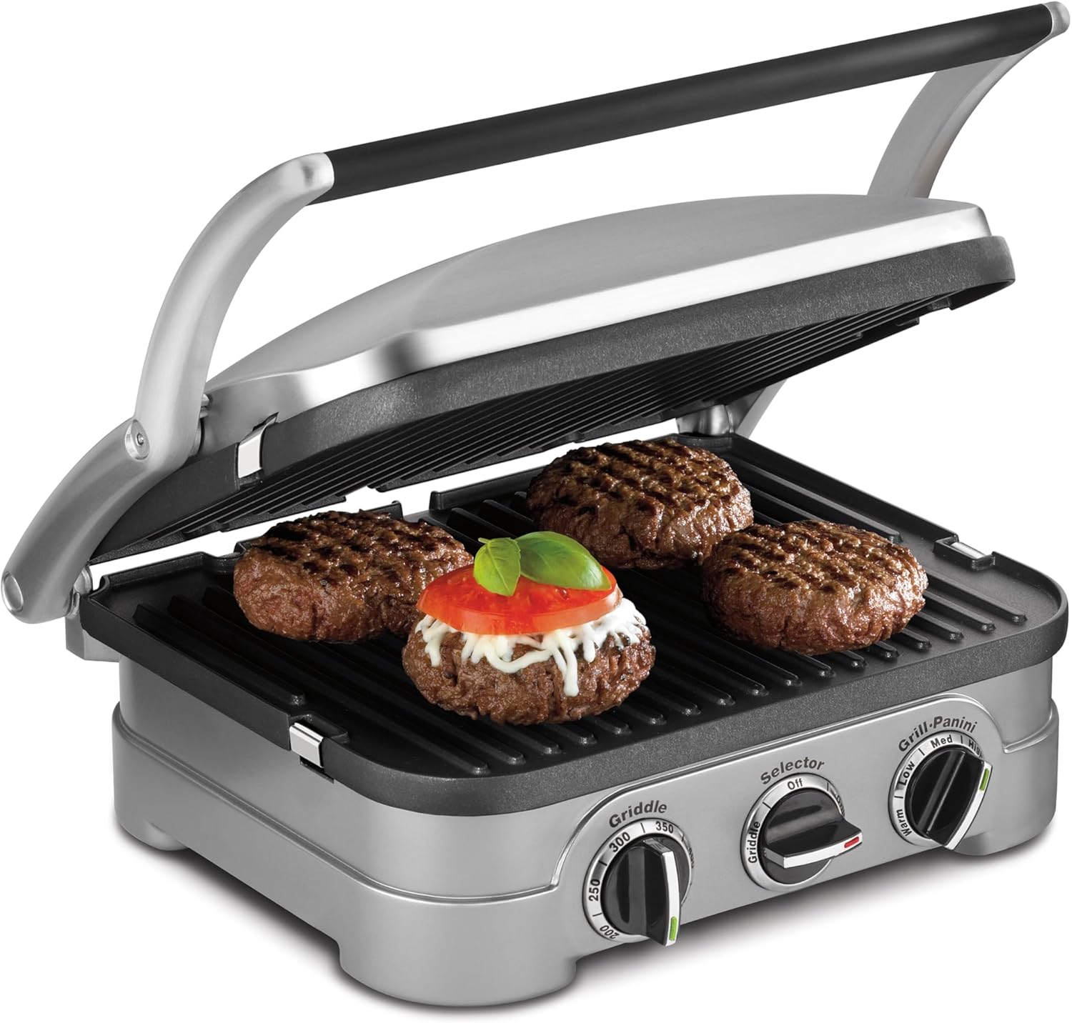 Cuisinart 1500W 5-in-1 Panini Press and Grill, Dishwasher-Safe