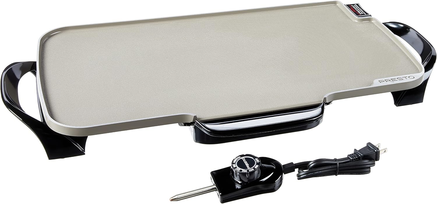 Presto 07062 22-Inch Ceramic Griddle, Removable Handles