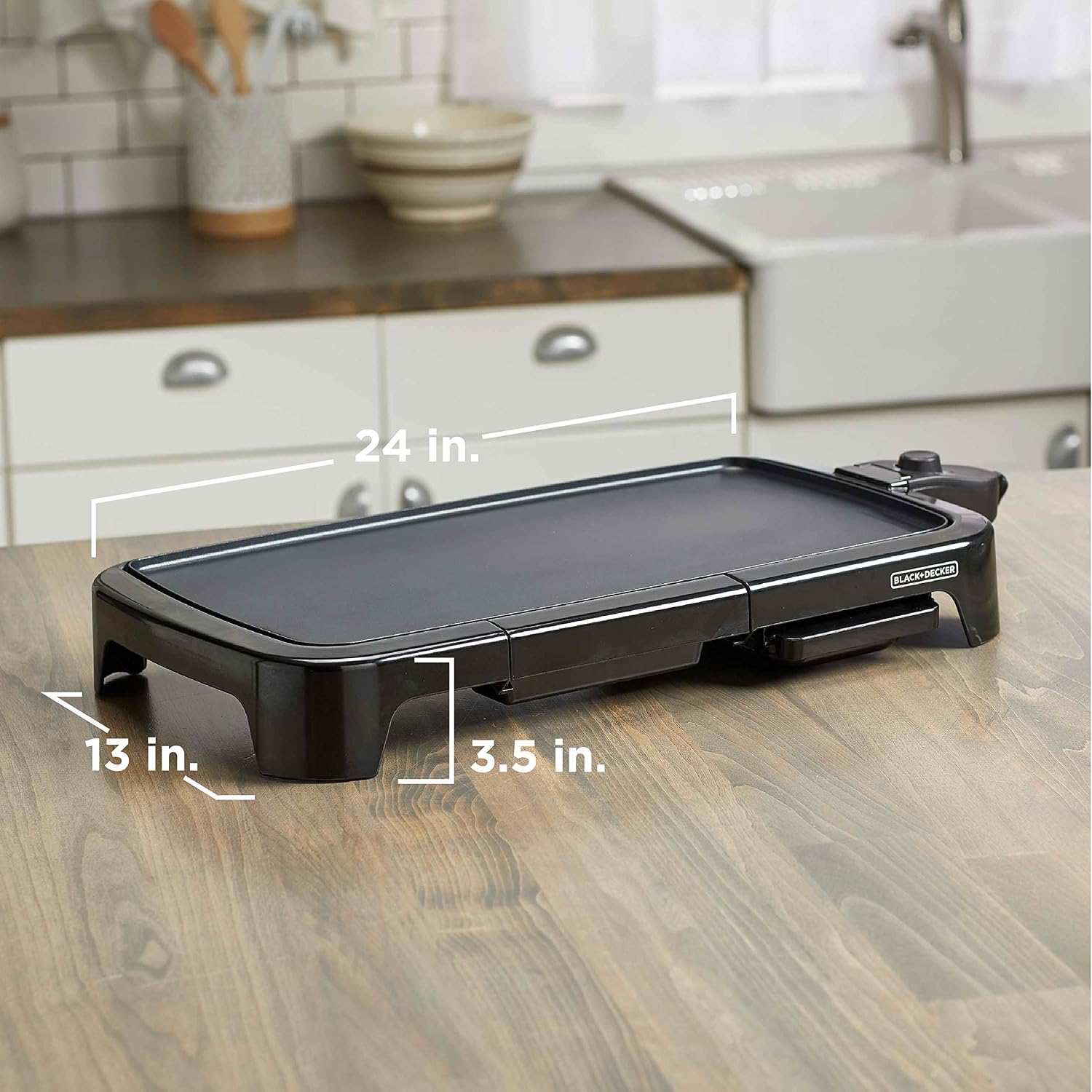 BLACK+DECKER 8-Serving Electric Griddle with Warming Tray