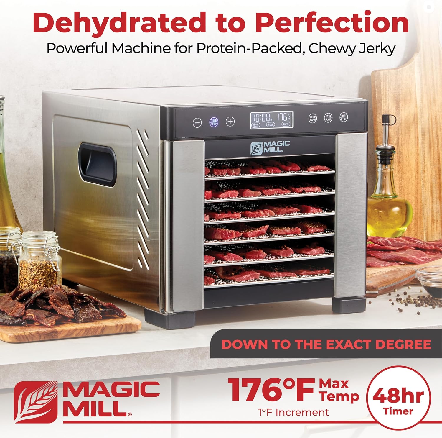 Magic Mill Pro 7-Tray Stainless Food Dehydrator, 600W